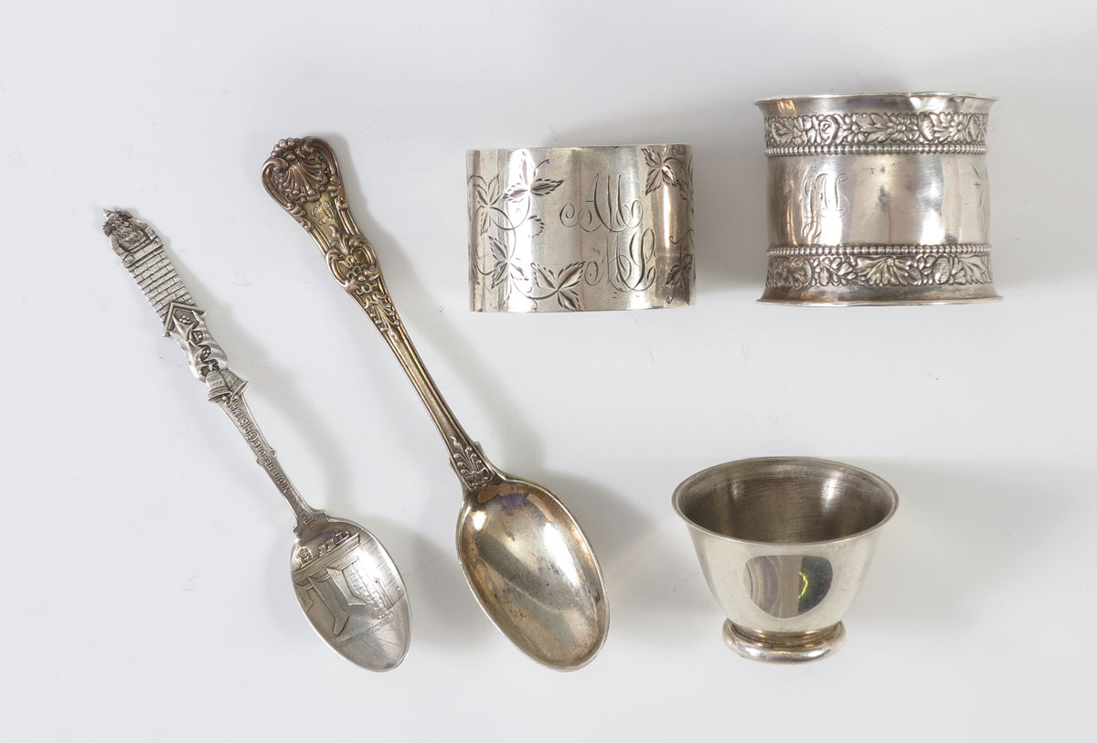 5 PIECE ESTATE STERLING COLLECTION: