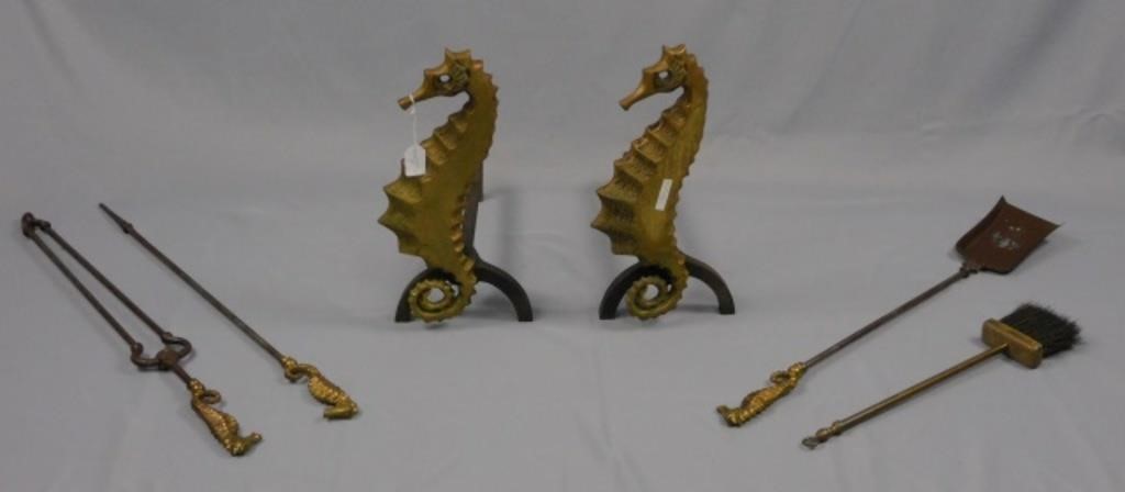5-PIECE FIREPLACE SET, EARLY 20TH