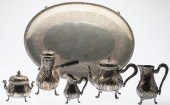 5 PIECE FRENCH STERLING SILVER