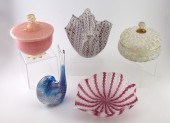 5 PIECE GROUP OF MURANO GLASS: