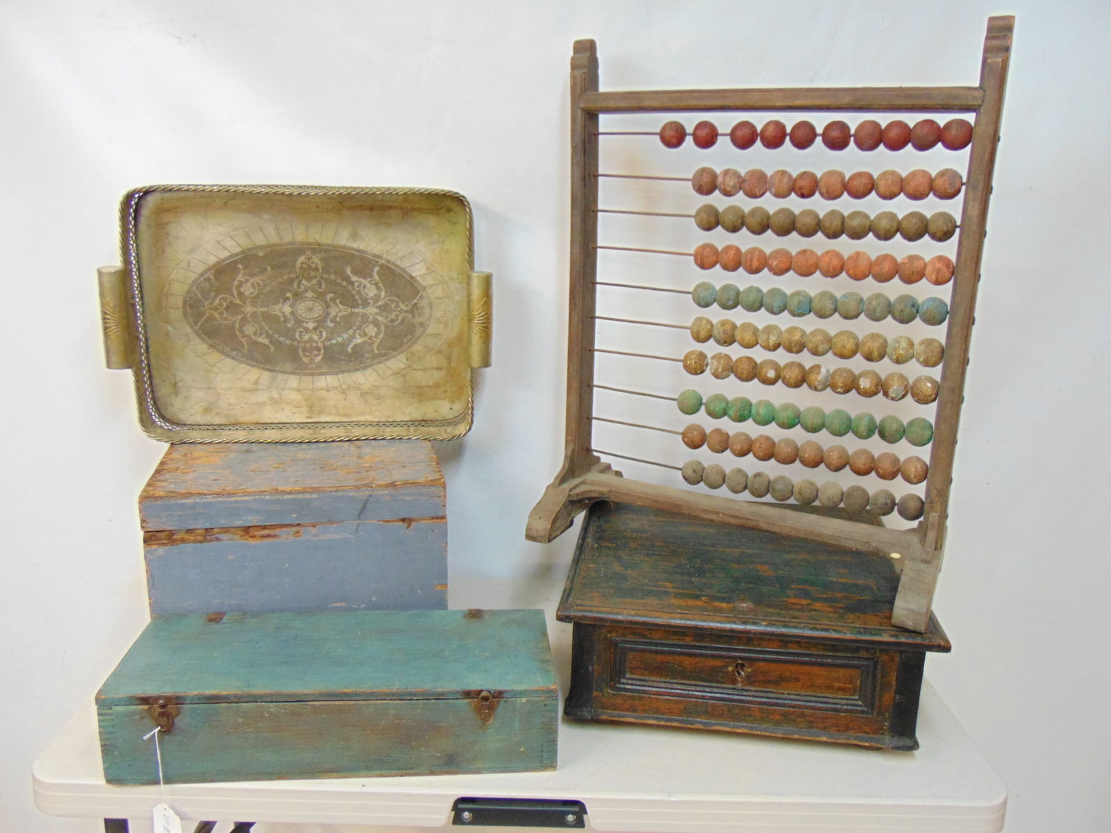 5 PIECE INDIAN LOT, ABACUS,