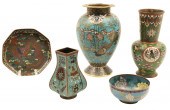 5 PIECE LOT OF CLOISONNE ENAME