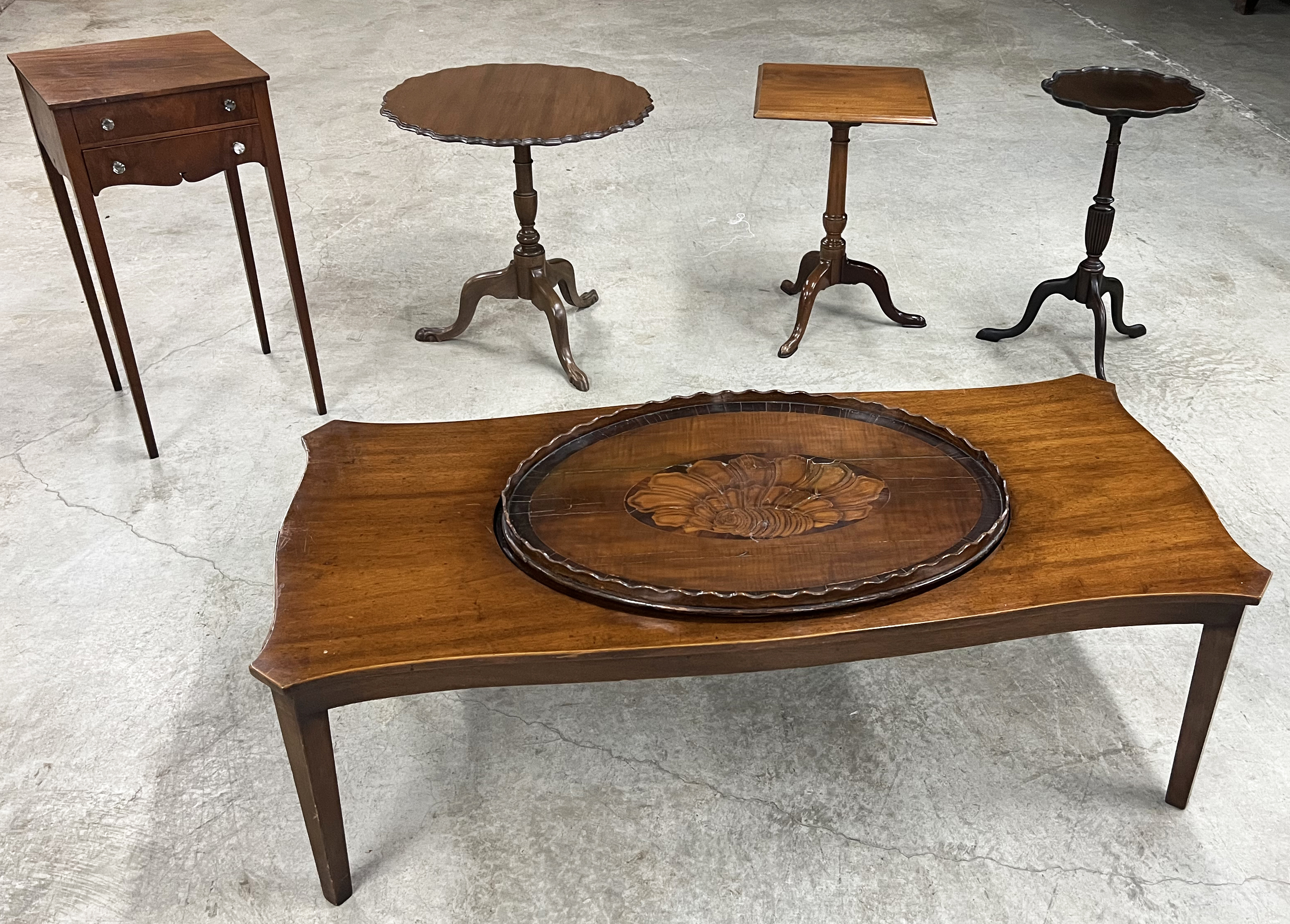 5 PIECE LOT OF ENGLISH FURNITURE