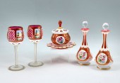 5 PIECE MOSER PORTRAIT GLASS C