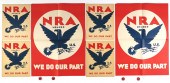 5 PIECE NEW DEAL NRA POSTERS: