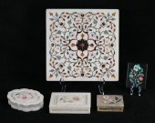 5 PIECE PIETRA DURA LOT5 inlai