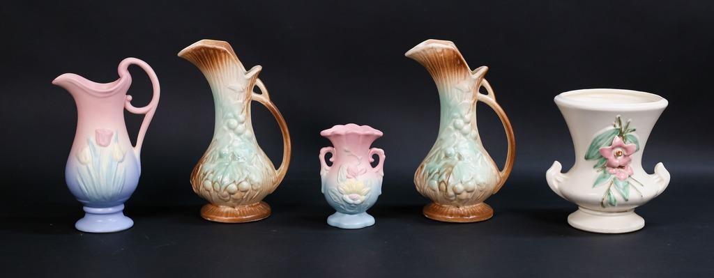 5 PIECE POTTERY LOT MCCOY & HULL5