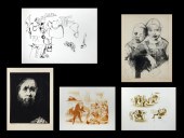 5-PIECE PRINT LOT TO INCLUDE 2
