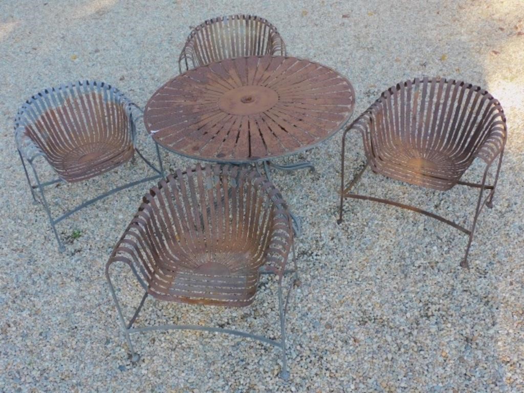 5-PIECE RUSSELL WOODARD, WROUGHT