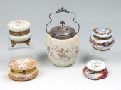 5 PIECE WAVECREST BISQUIT JAR