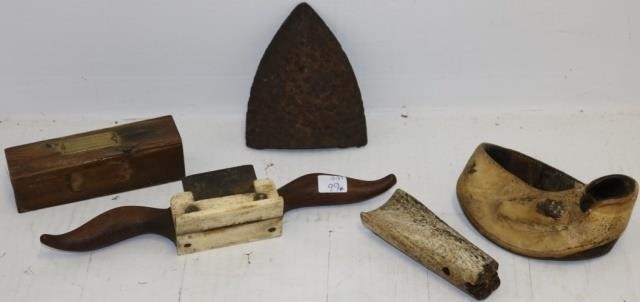 5 PIECE WHALING LOT, 19TH C TO