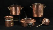 5 PIECES FRENCH COPPER COOKWAR