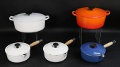 5 PIECES LE CREUSET ENAMEL COO