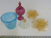5 PIECES MURANO, VENINI ART GL