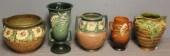 5 Pieces of Roseville Art Pott