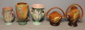 5 Pieces of Roseville Art Pott