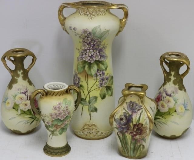 5 PIECES OF TEPLITZ PORCELAIN, CA