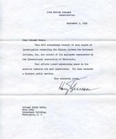 5 pieces.  Typed Letters Signe