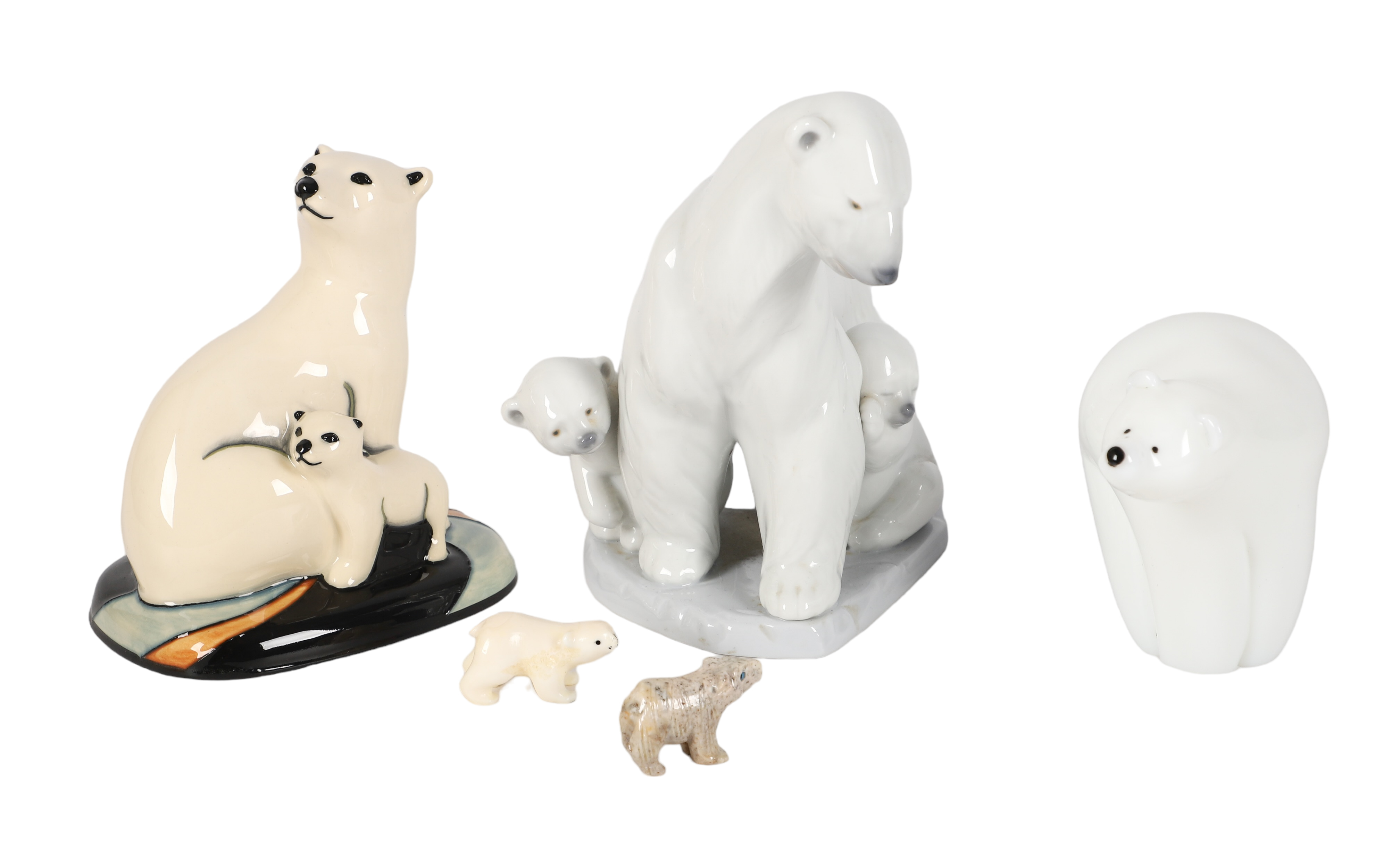 (5) Polar bear figurines, c/o