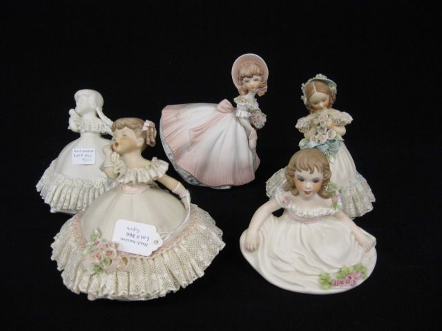 5 Porcelain Figurines of Young
