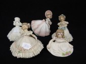 5 Porcelain Figurines of Young