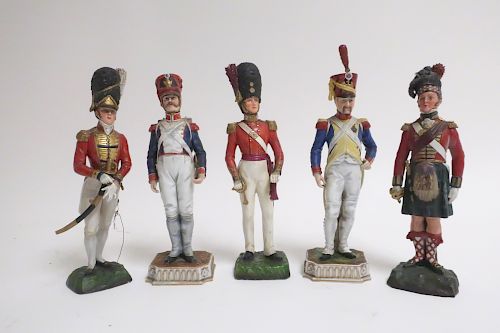 5 PORCELAIN MILITARY