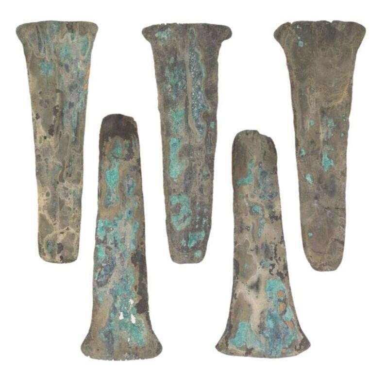 (5) PRE-COLUMBIAN COPPER HOE