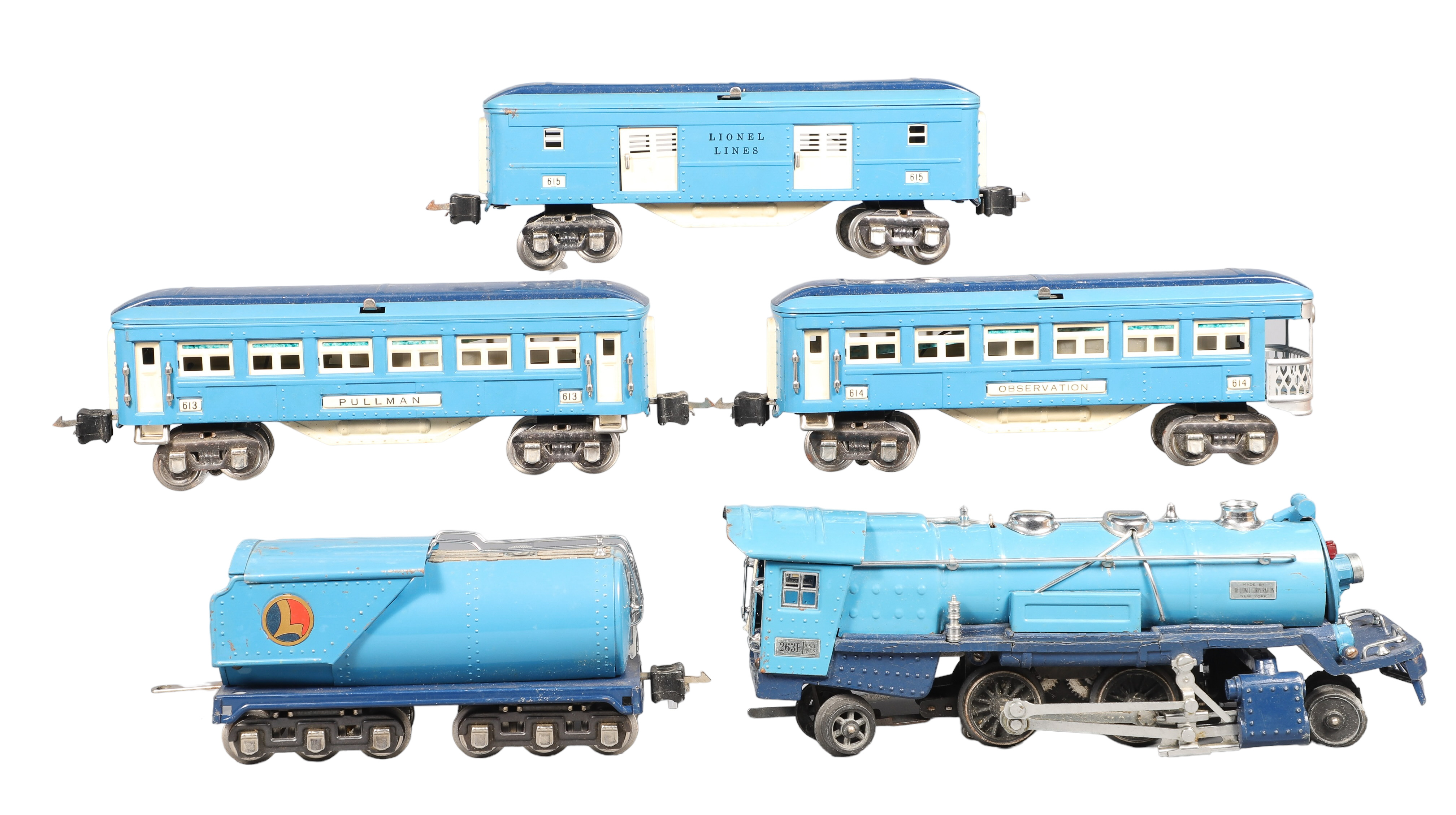 (5) Prewar Lionel "Blue Comet"