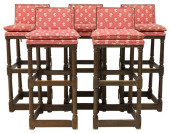 (5) PROVINCIAL STYLE OAK BAR S