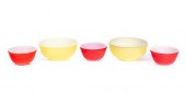 5 PYREX MIXING BOWLSExcellent