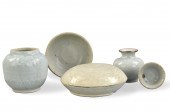 5 QINGBAI GLAZED JAR, BOX, VAS