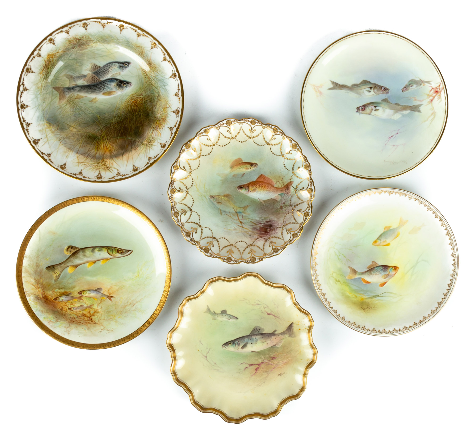(5) ROYAL DALTON HAND PAINTED