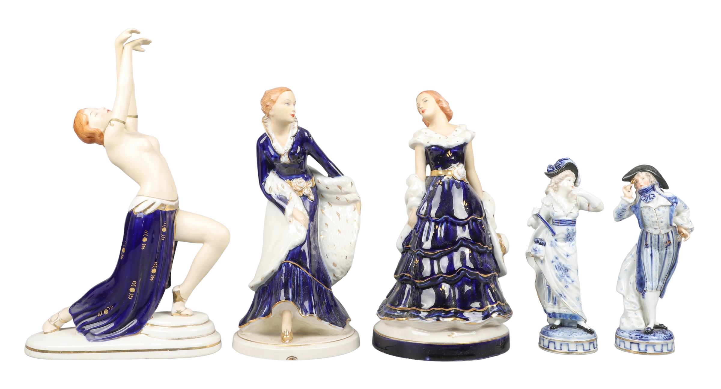 (5) Royal Dux and style porcelain