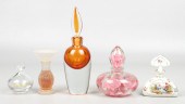 (5) Scent bottles, c/o clear &