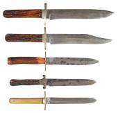 (5) SHEFFIELD FIXED BLADE KNIV