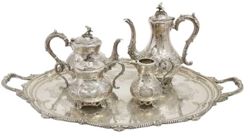5) SHEFFIELD SILVERPLATE TEA &
