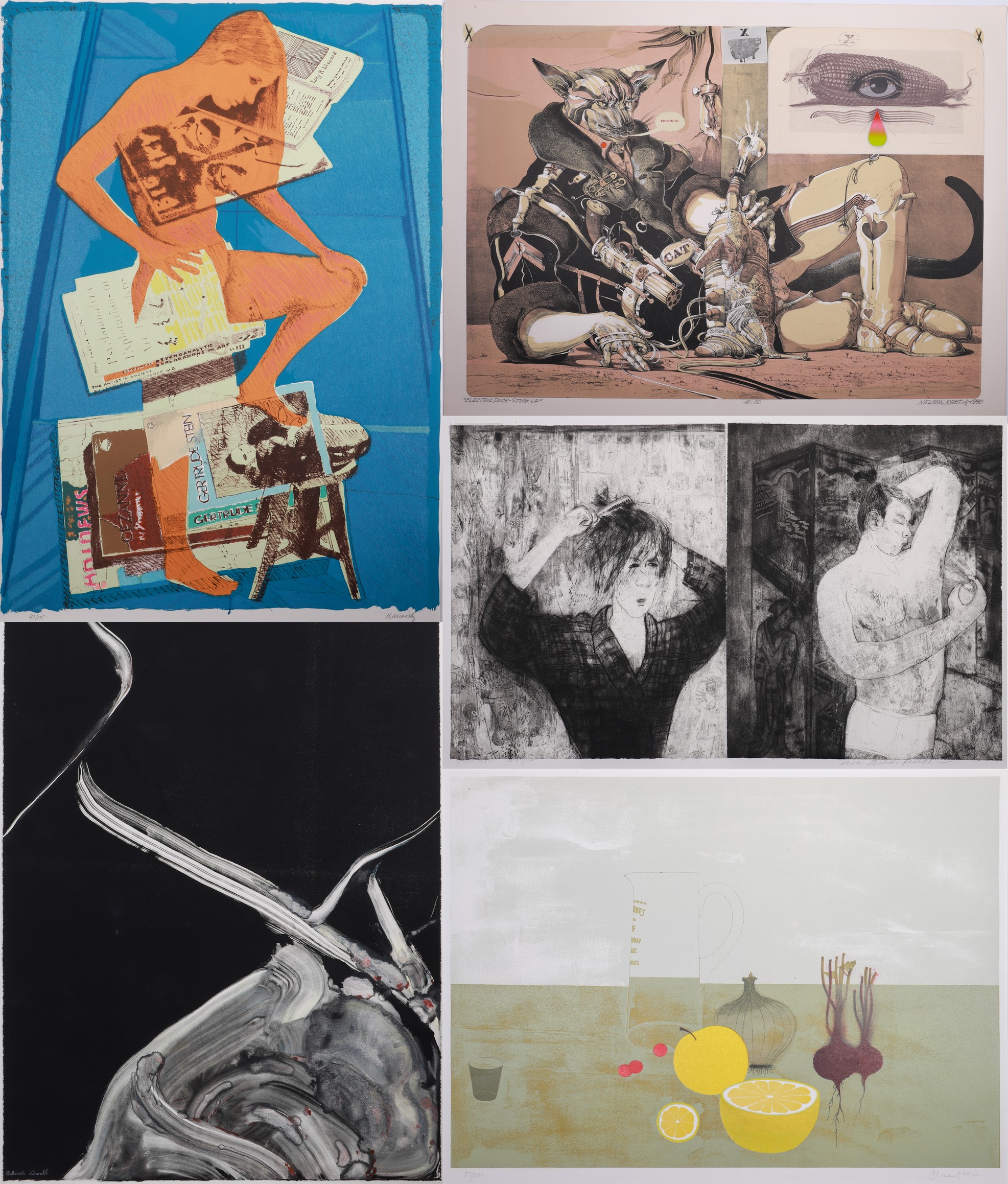 (5) Signed contemporary prints,