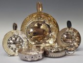 (5) SILVER PLATE TASTEVIN WINE