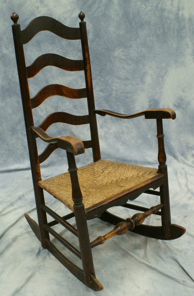 5-slat ladder back rush seat