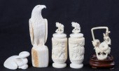 (5) Small carved ivories to in