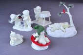 (5) SNOWBABIES - BISQUE PORCEL