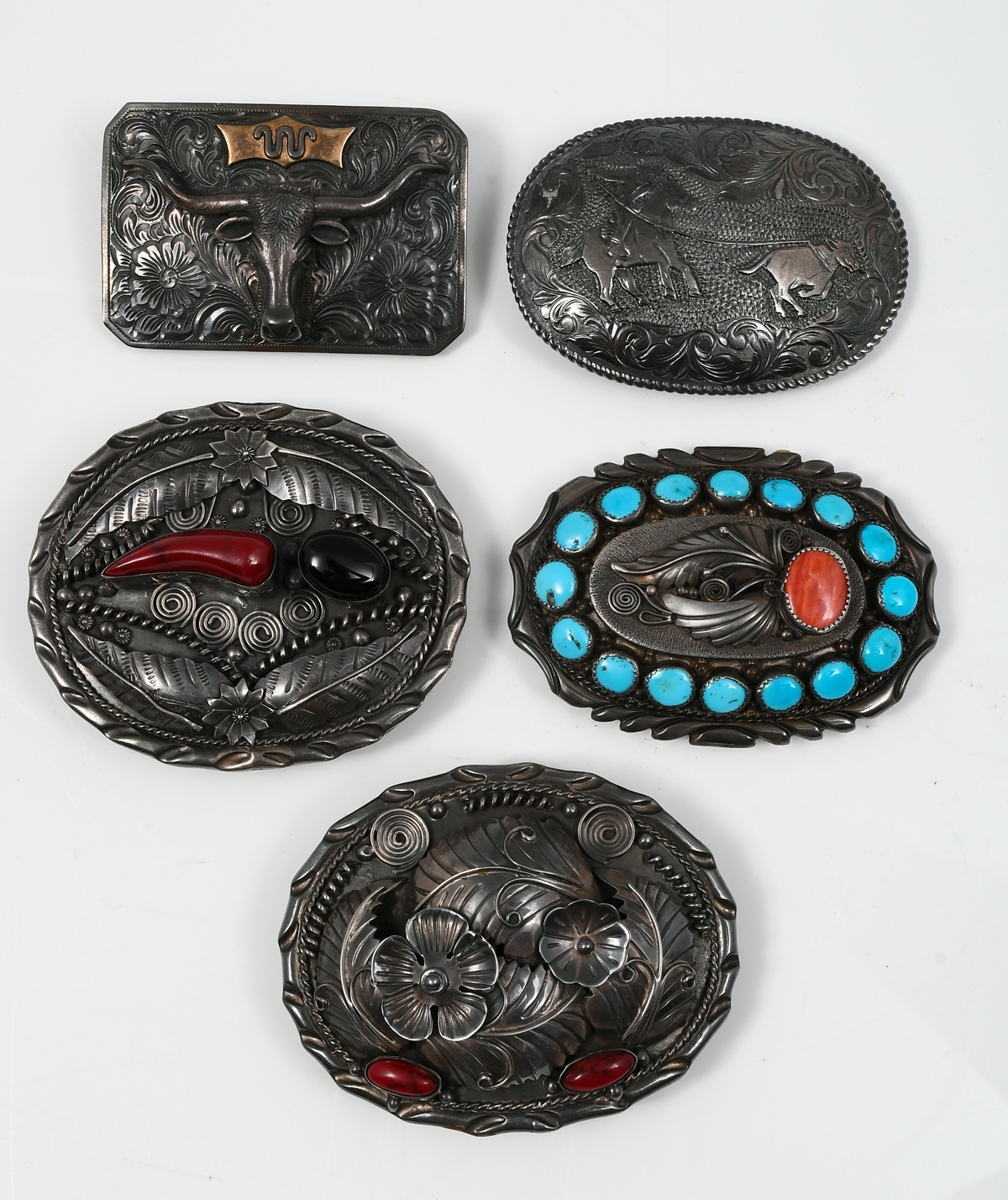 5 SOUTHWEST STYLE STERLING BELT
