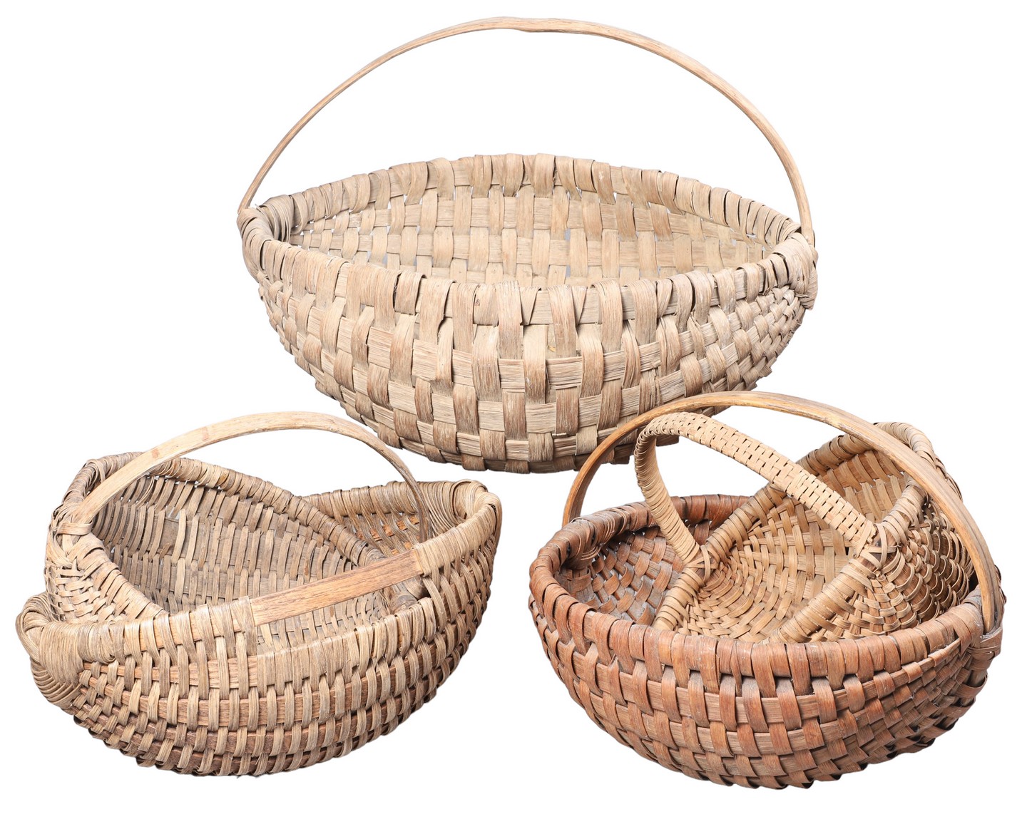 (5) Splint baskets, ribbed firm