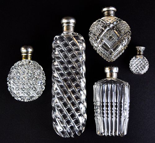 5 STERLING & CUT GLASS PERFUMES4