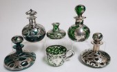 5 STERLING OVERLAY & GLASS ART