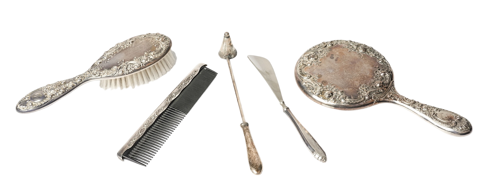 (5) Sterling silver mounted
