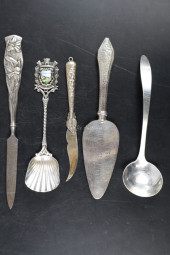 5 STERLING SILVER PIECES, NAIL