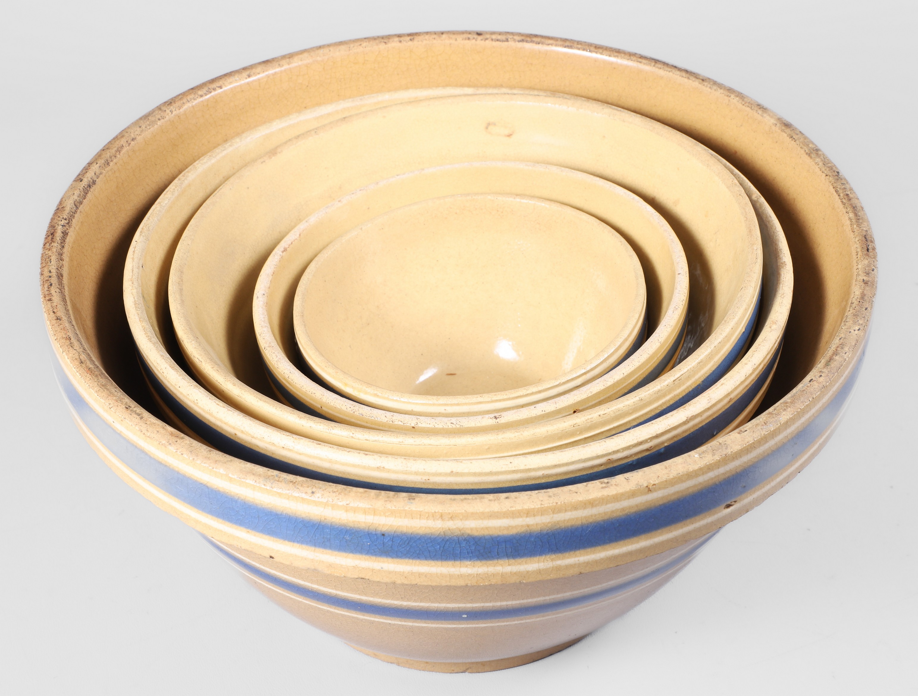 (5) Stoneware  blue & white
