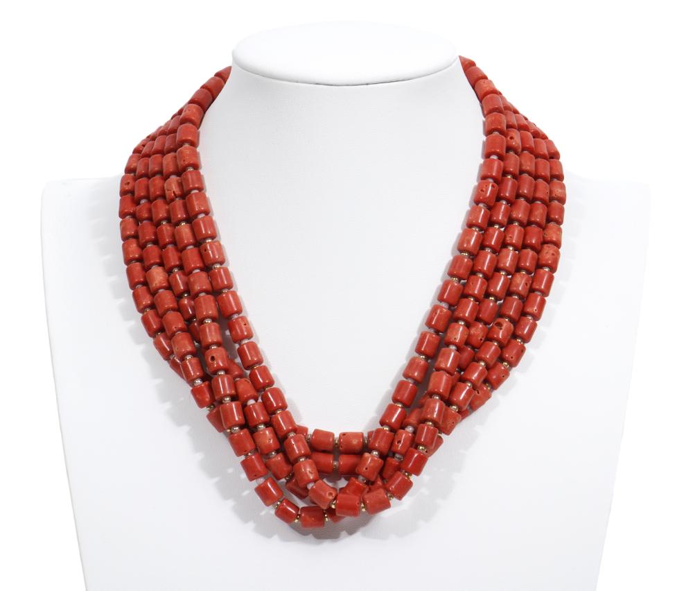 5 STRAND NATURAL SALMON CORAL