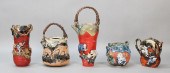 5 SUMIDA POTTERY TEAPOTS KOKO